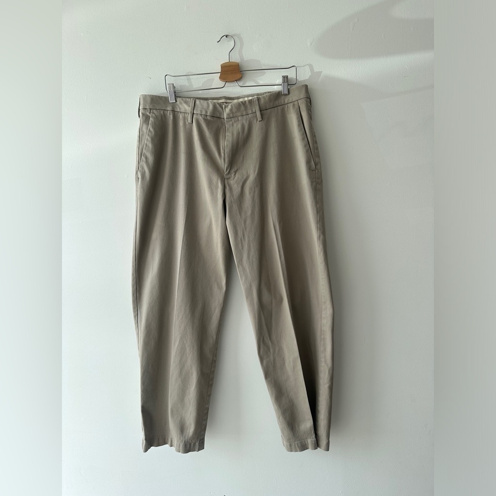 Haggar Khaki Pants - Tan - Flat Front - Pockets - Size:36x30